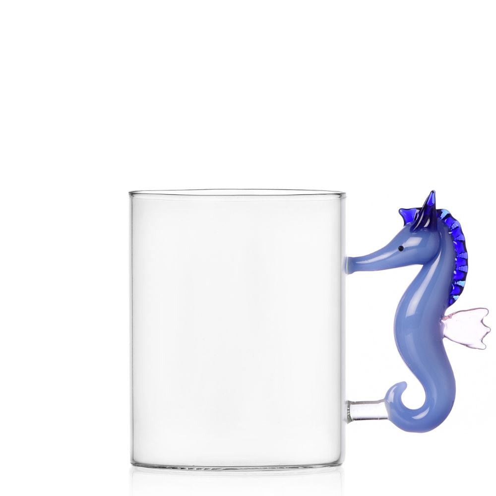 Blue Seahorse w/ Pink Fin Mug