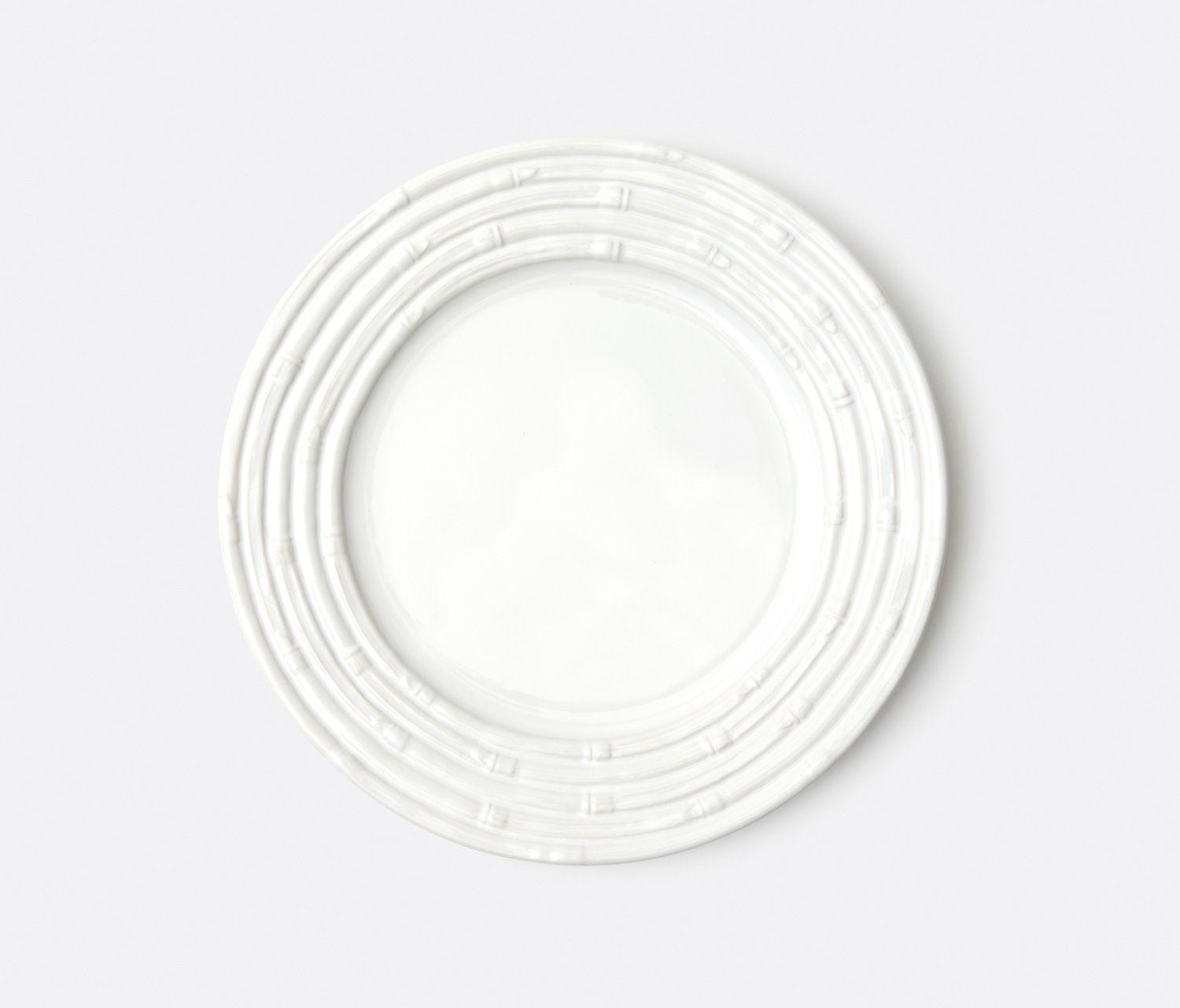 Gia White Bamboo Dinner Plate Odd McLean