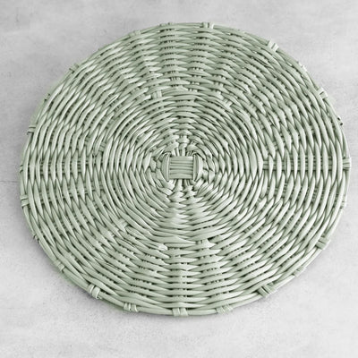 Sage Faux Wicker Placemats