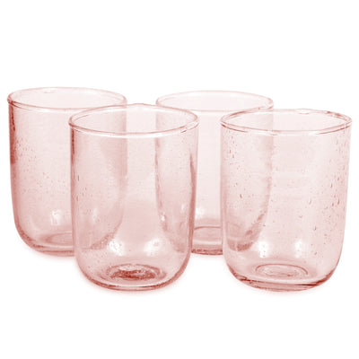 Short Seeded Glasses in Pink