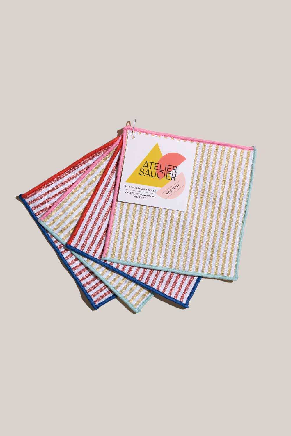 Carnival Stripe Cocktail Napkin Set