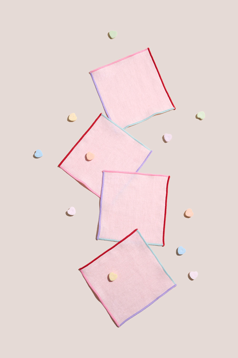 Candy Crush Linen Cocktail Napkin Set