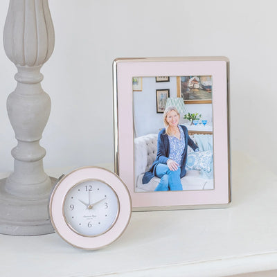 Pink & Silver Round Alarm Clock