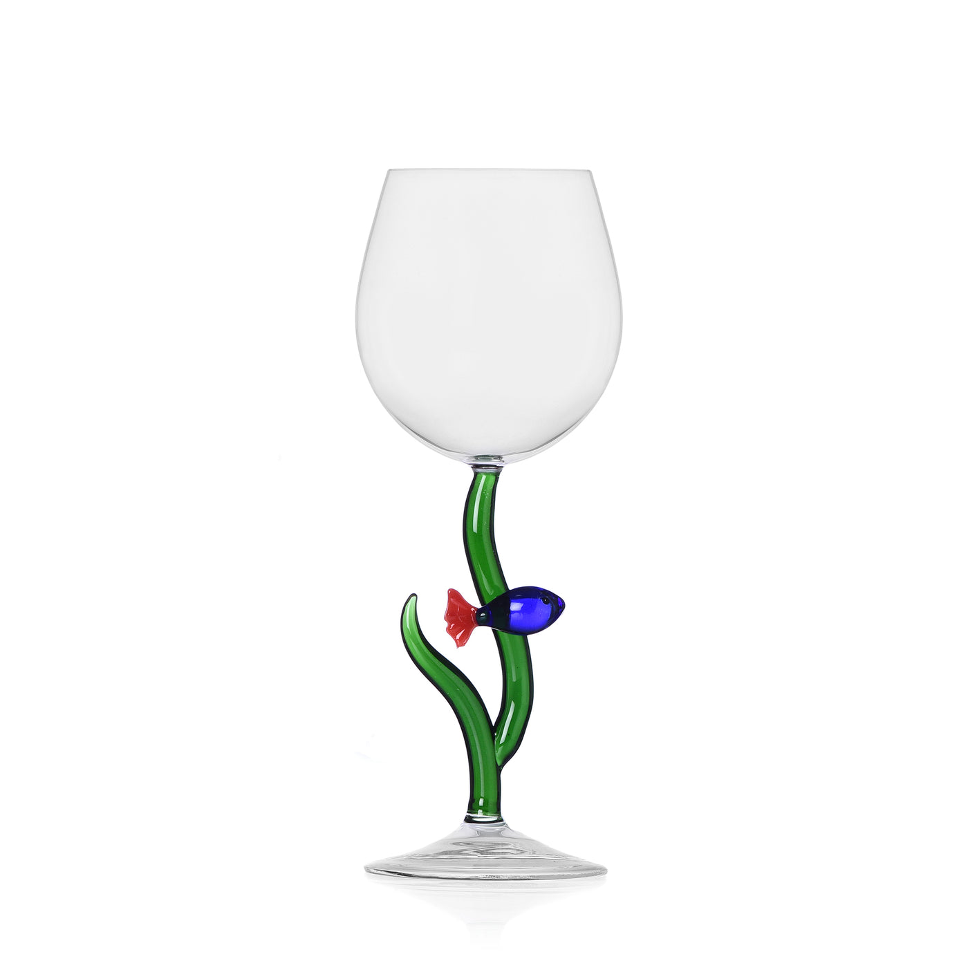 Stemmed Fish Glass (Various Colors)