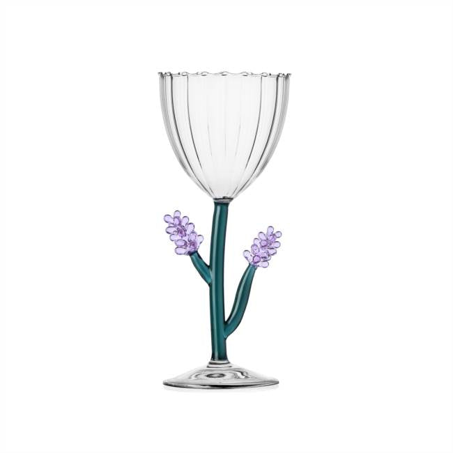 Lavender Wine Glass
