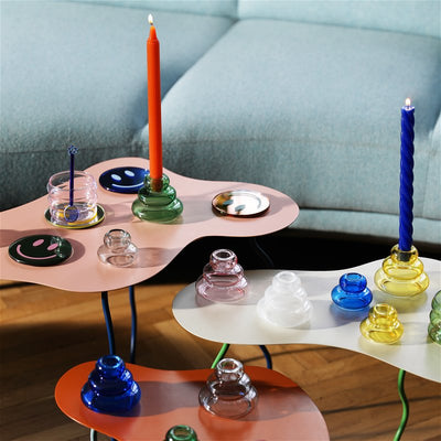 Glass Candle Holder (Various Colors)