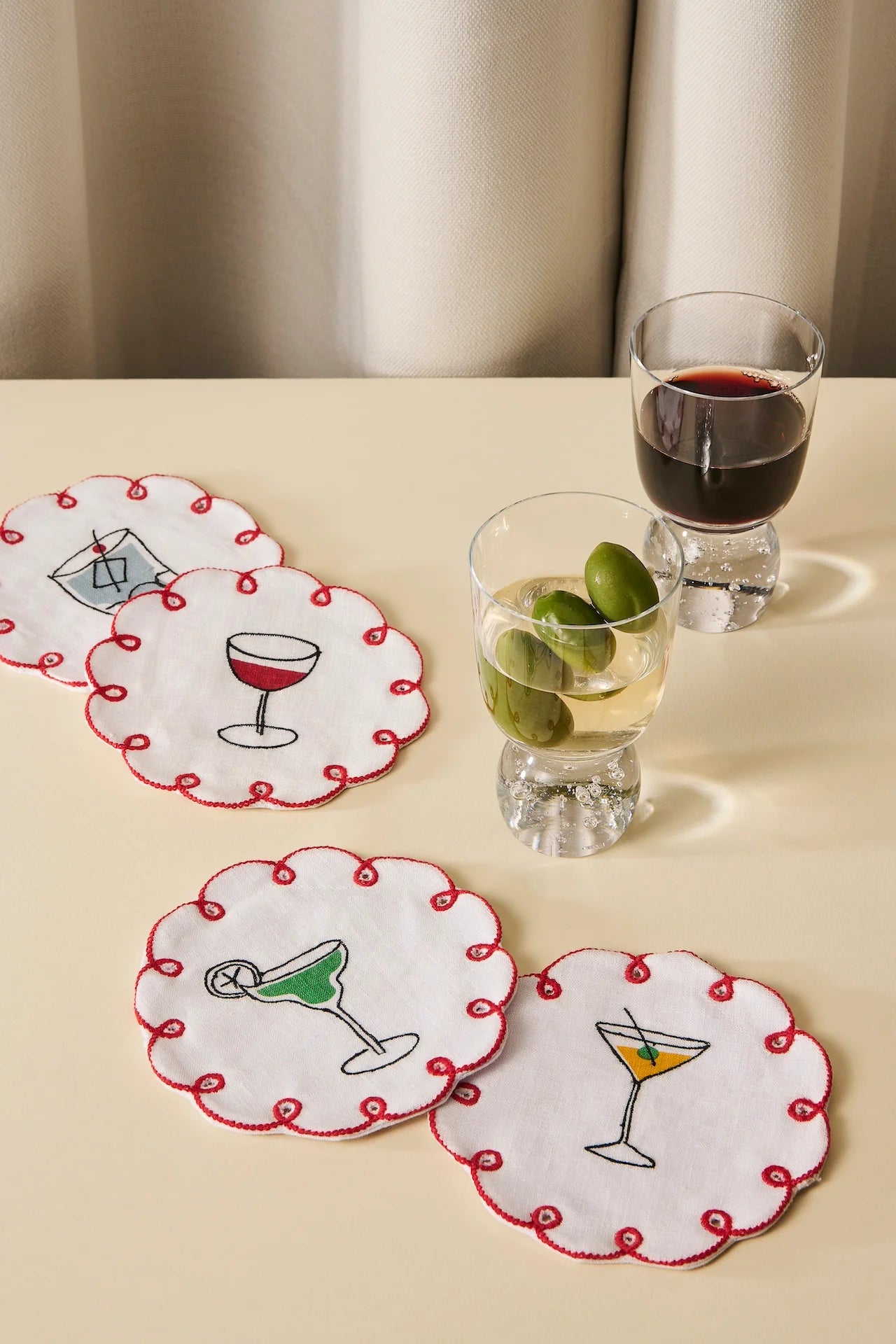 Cocktail Linen Coasters