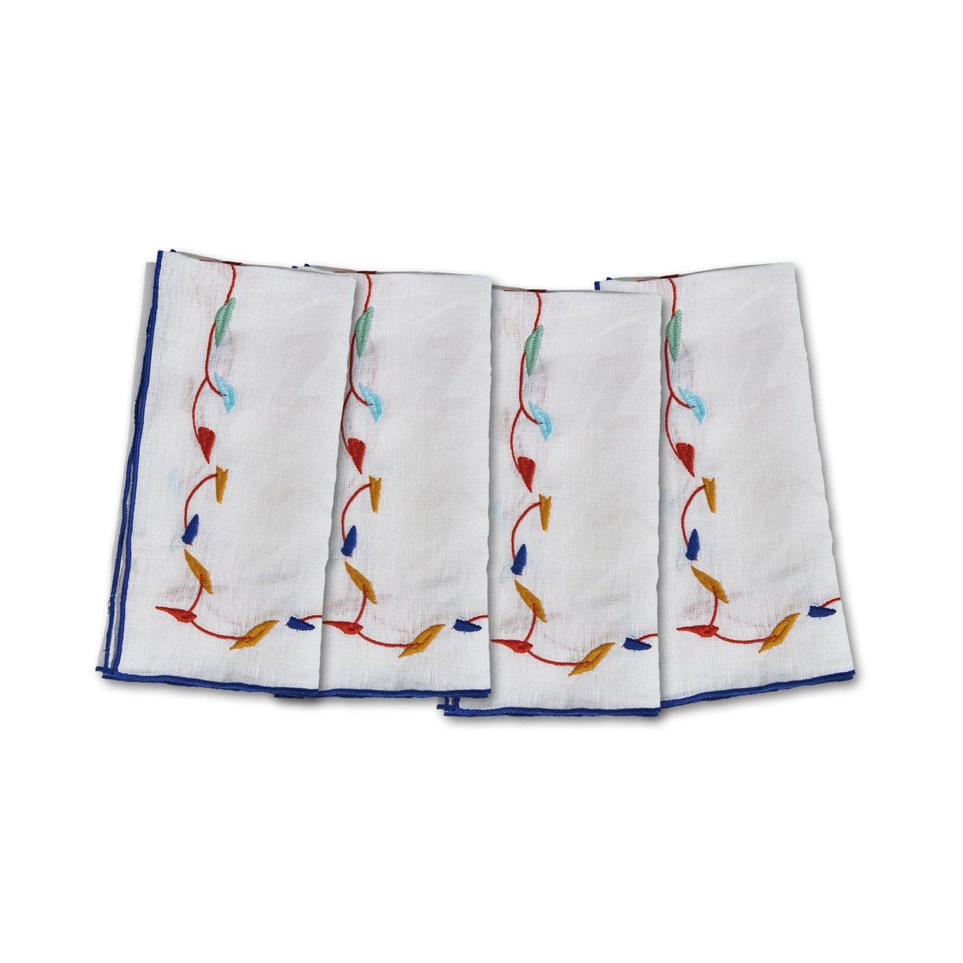 Mobile Embroidered Linen Napkins (Set of 4)