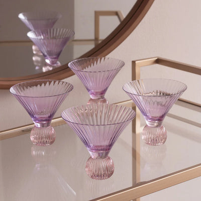 Violet Venice Martini Glass
