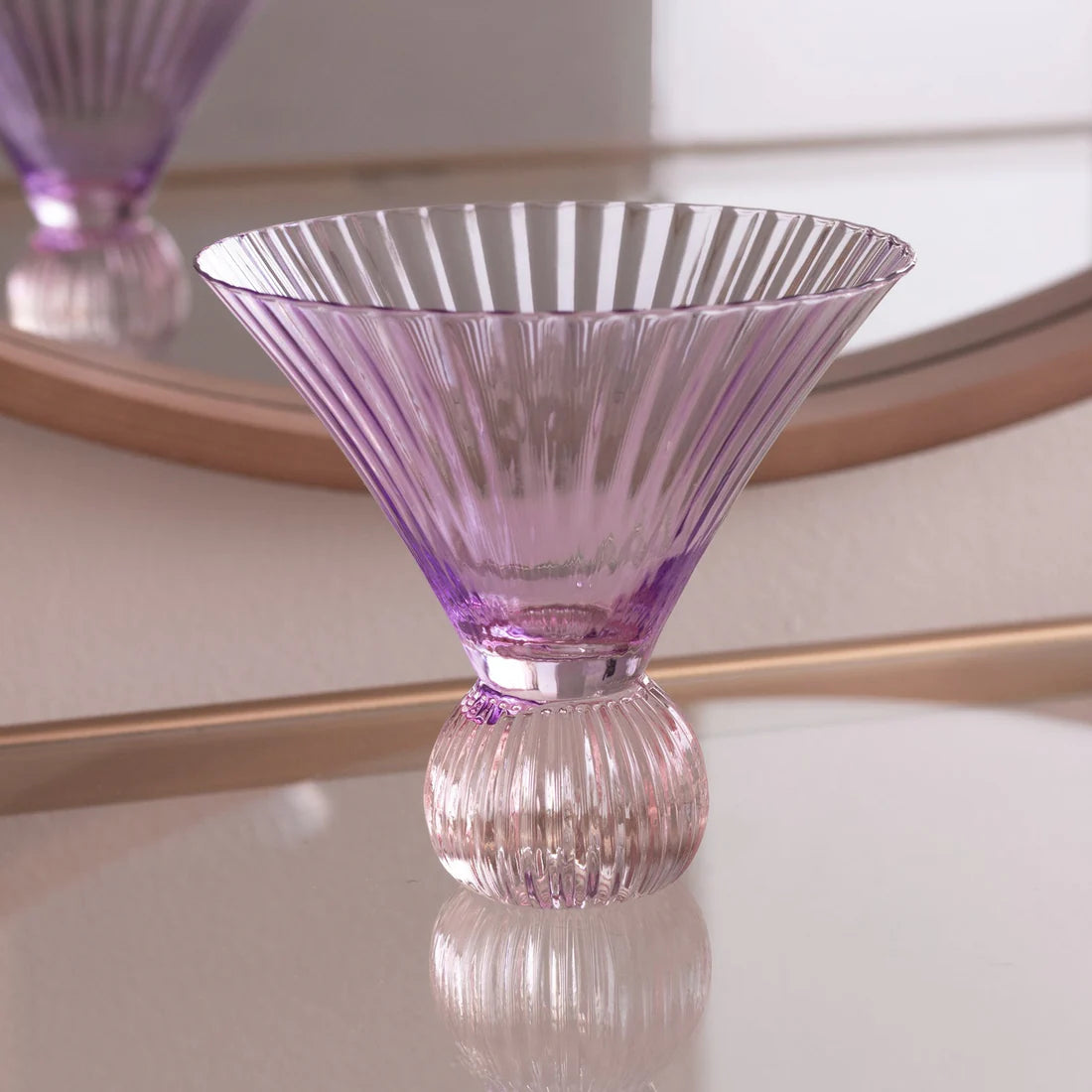 Violet Venice Martini Glass