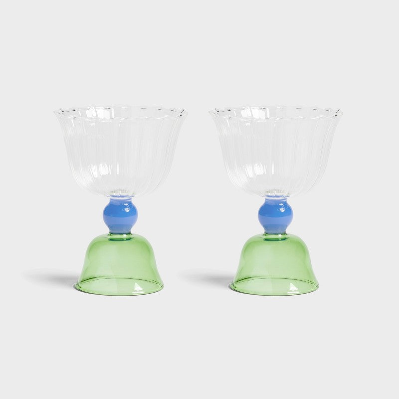 Tulip Glasses in Green