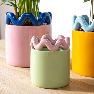 Wavy Pink Planter