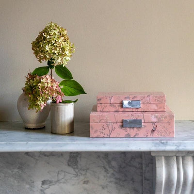 Large Pink Chinoiserie Jewelry Box