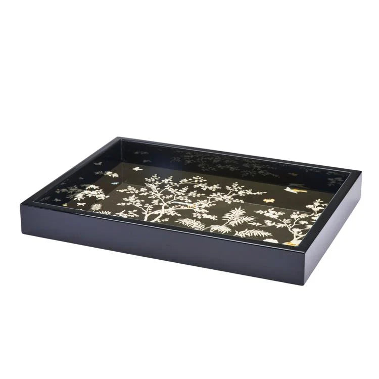 Small Chinoiserie Tray (Various Colors)