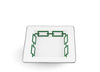 Catene Square Tray - Smeraldo