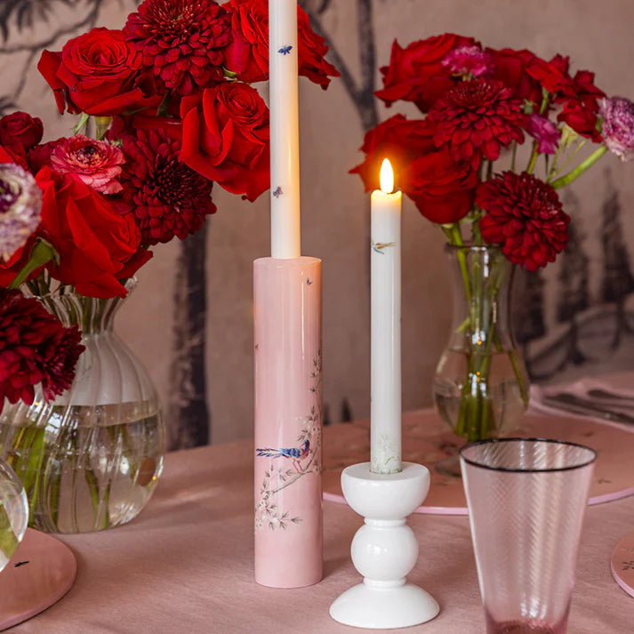 Chinoiserie Candle Stick in Pink