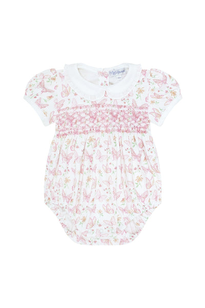 Butterflies Print Smocked Bubble (Various Sizes)