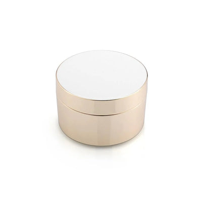 White & Gold Round Box