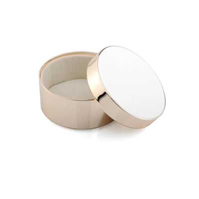 White & Gold Round Box