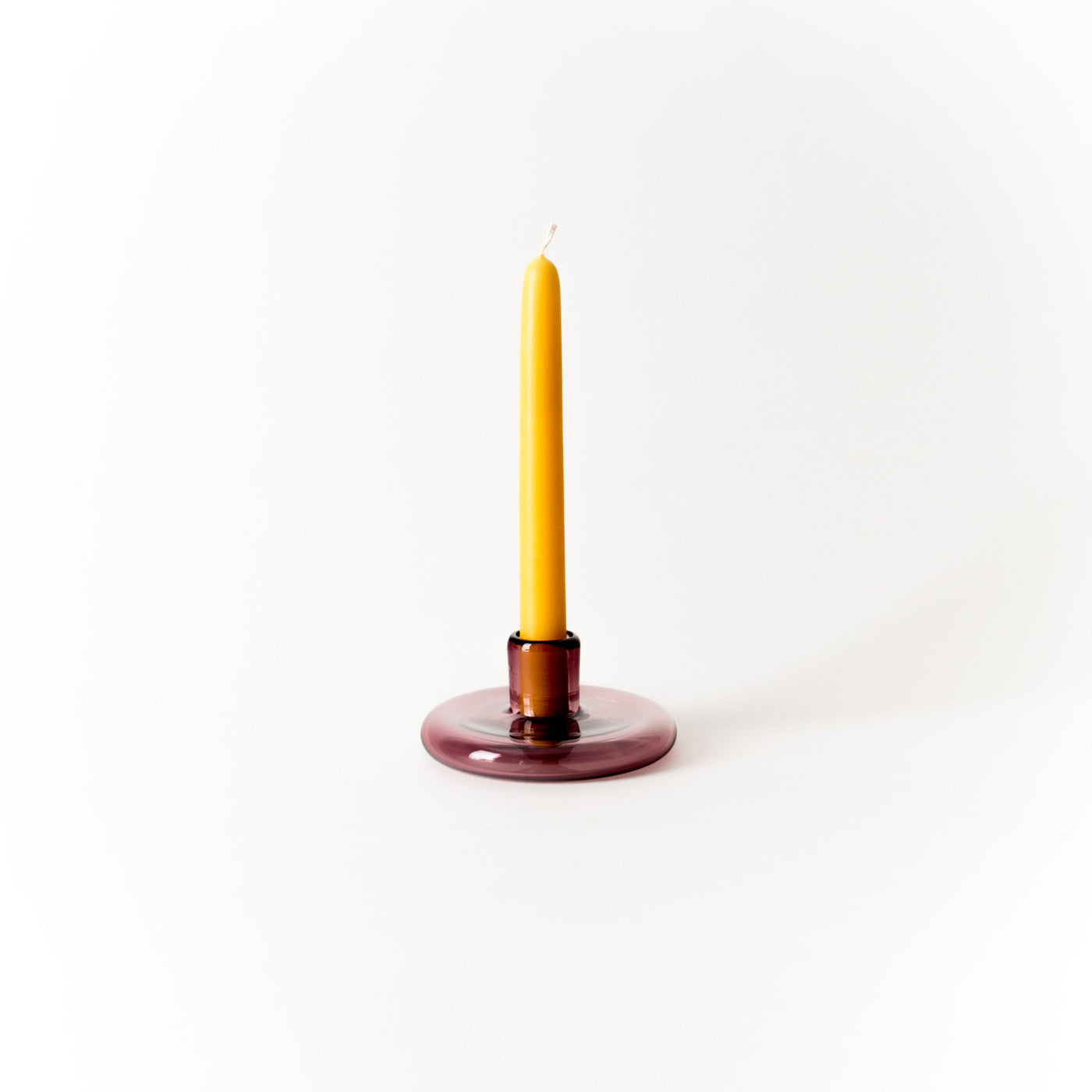 Hand Blown Candle Holder (Various Colors)