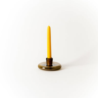 Hand Blown Candle Holder (Various Colors)