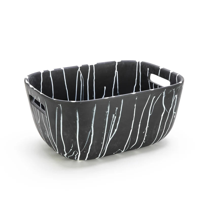 Black w/ White Splatter Party Bucket
