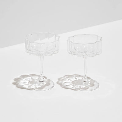 Wave Coupe Glass (Various Colors)