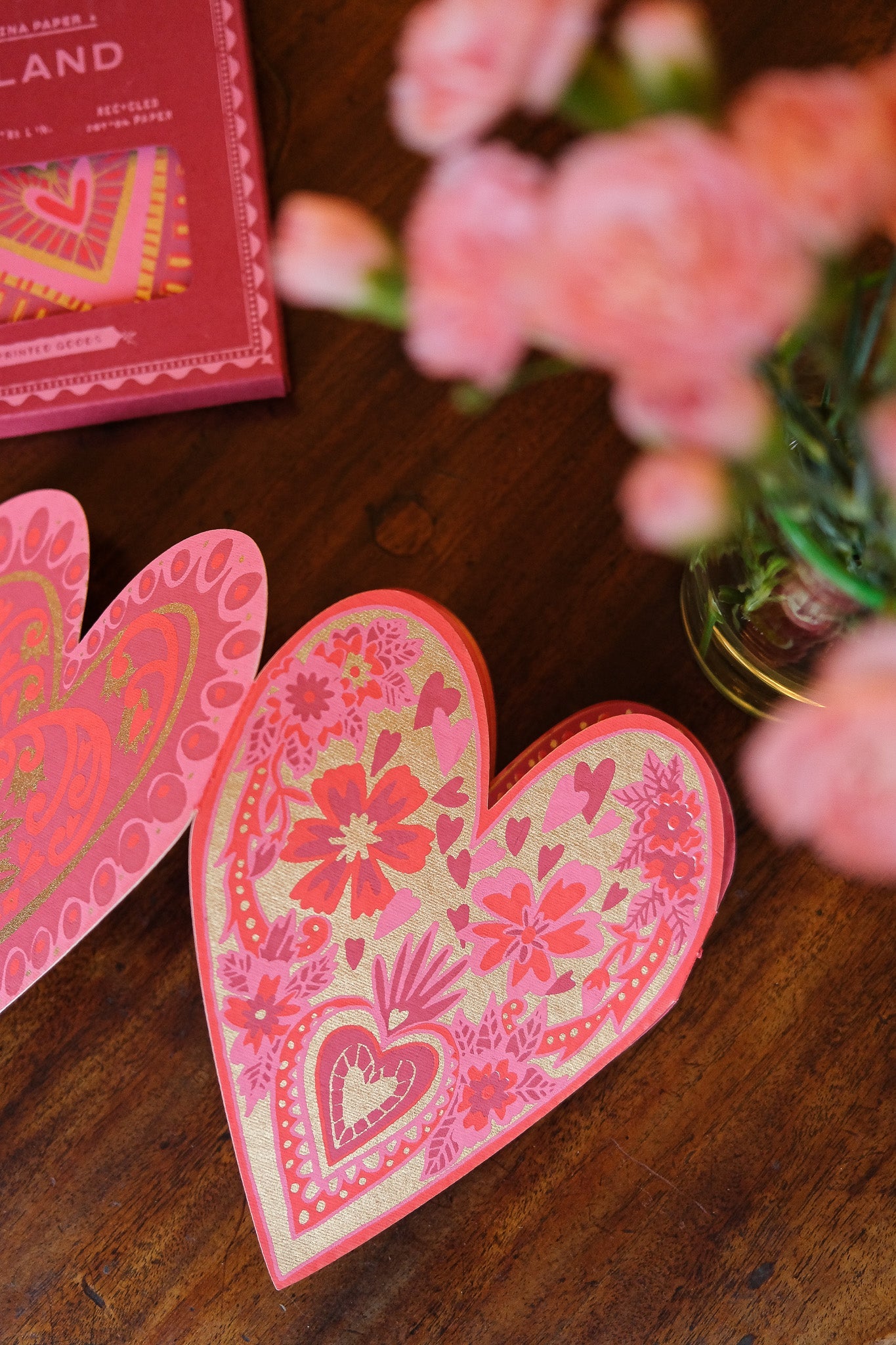 Concertina Folded Heart Garland