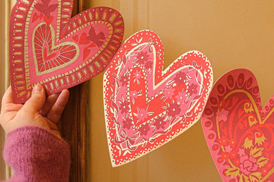 Concertina Folded Heart Garland