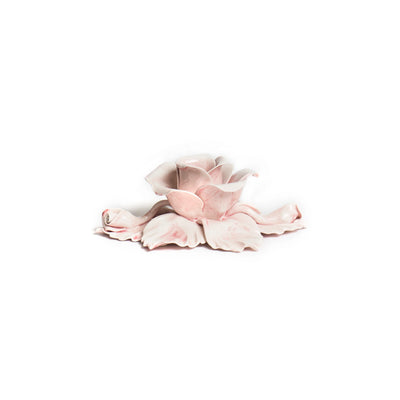 Pink Rose Candle Holder