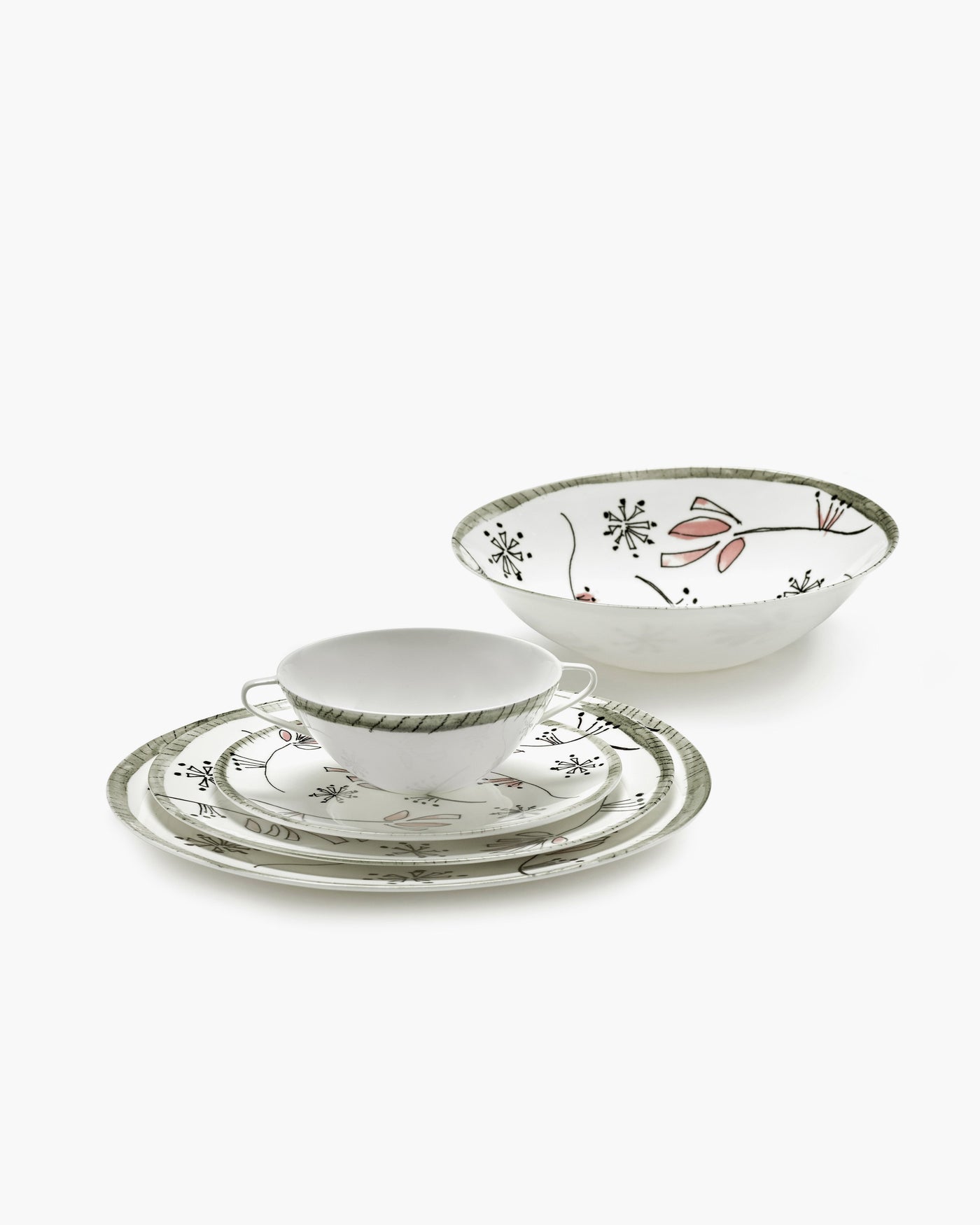 Fiore Rosa Midnight Flowers Starter Plate