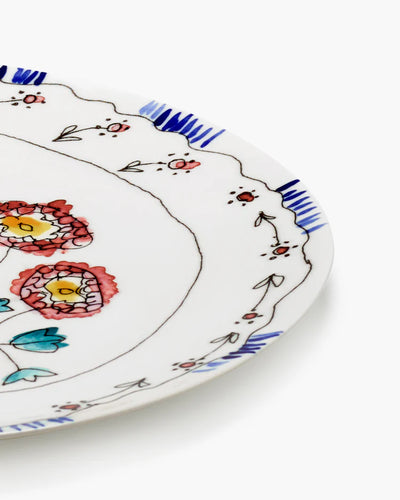 Large Anemone Milk Serving Plate