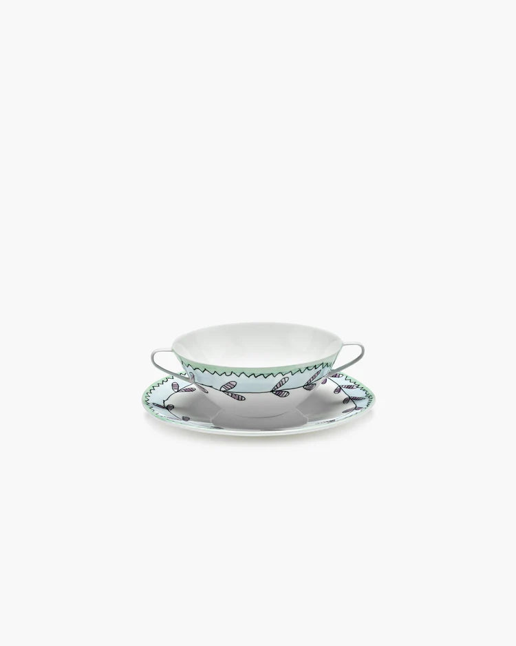 Blossom Milk Soup Bowl & Saucer