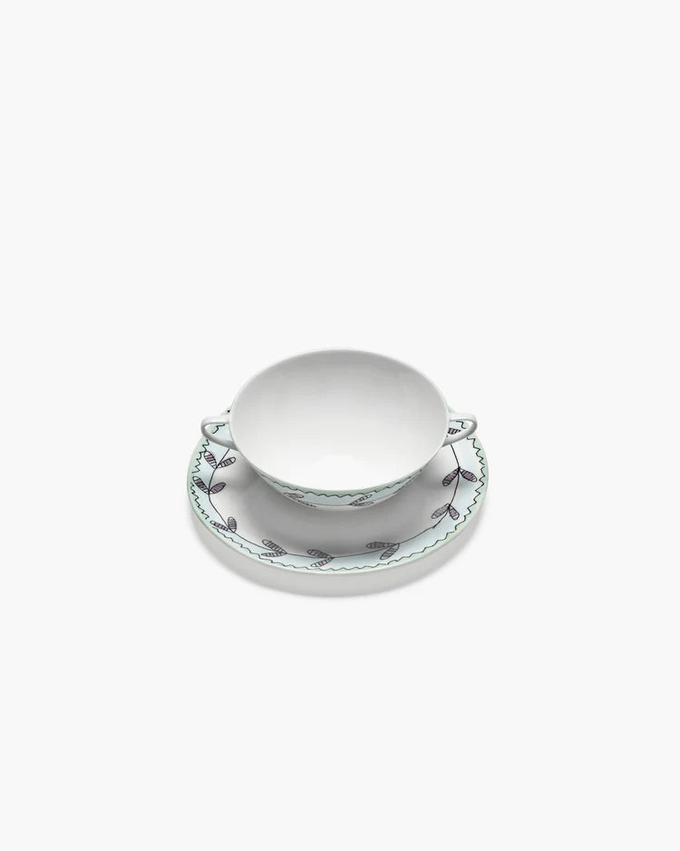 Blossom Milk Soup Bowl & Saucer
