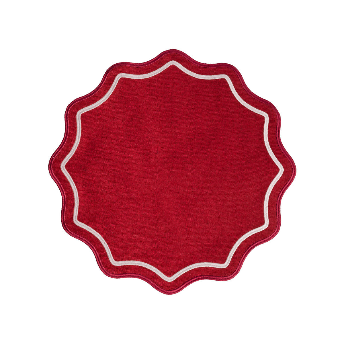 Scalloped Round Placemats (Various Colors)