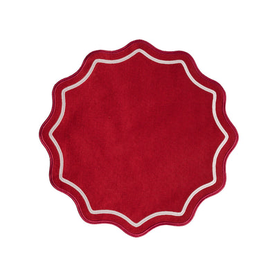 Scalloped Round Placemats (Various Colors)