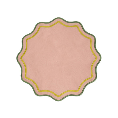 Scalloped Round Placemats (Various Colors)