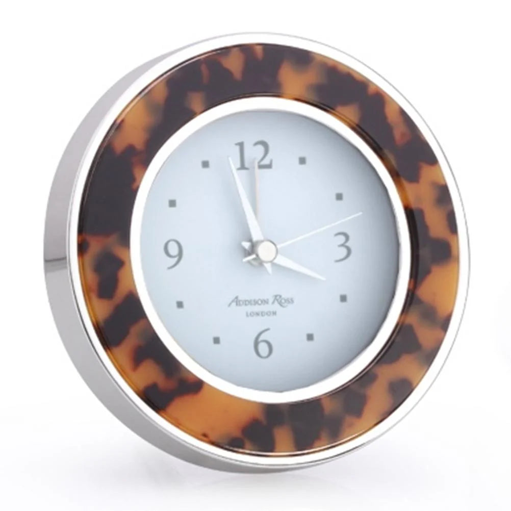 Tortoise & Silver Alarm Clock