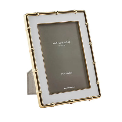 White & Gold Bamboo Frame