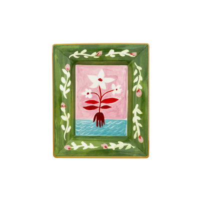 White Flowers Tray