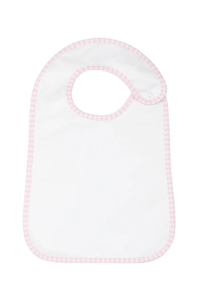 Pink Gingham Feeding Bib