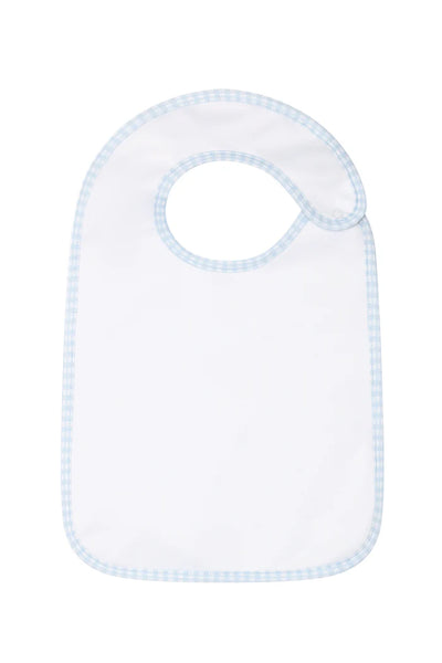 Blue Gingham Feeding Bib