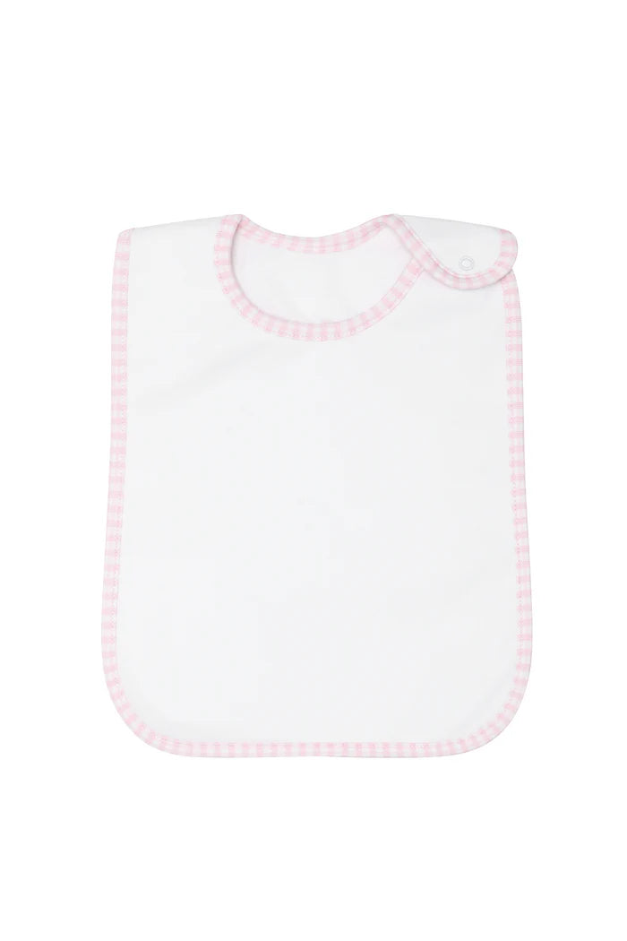 Pink Gingham Feeding Bib