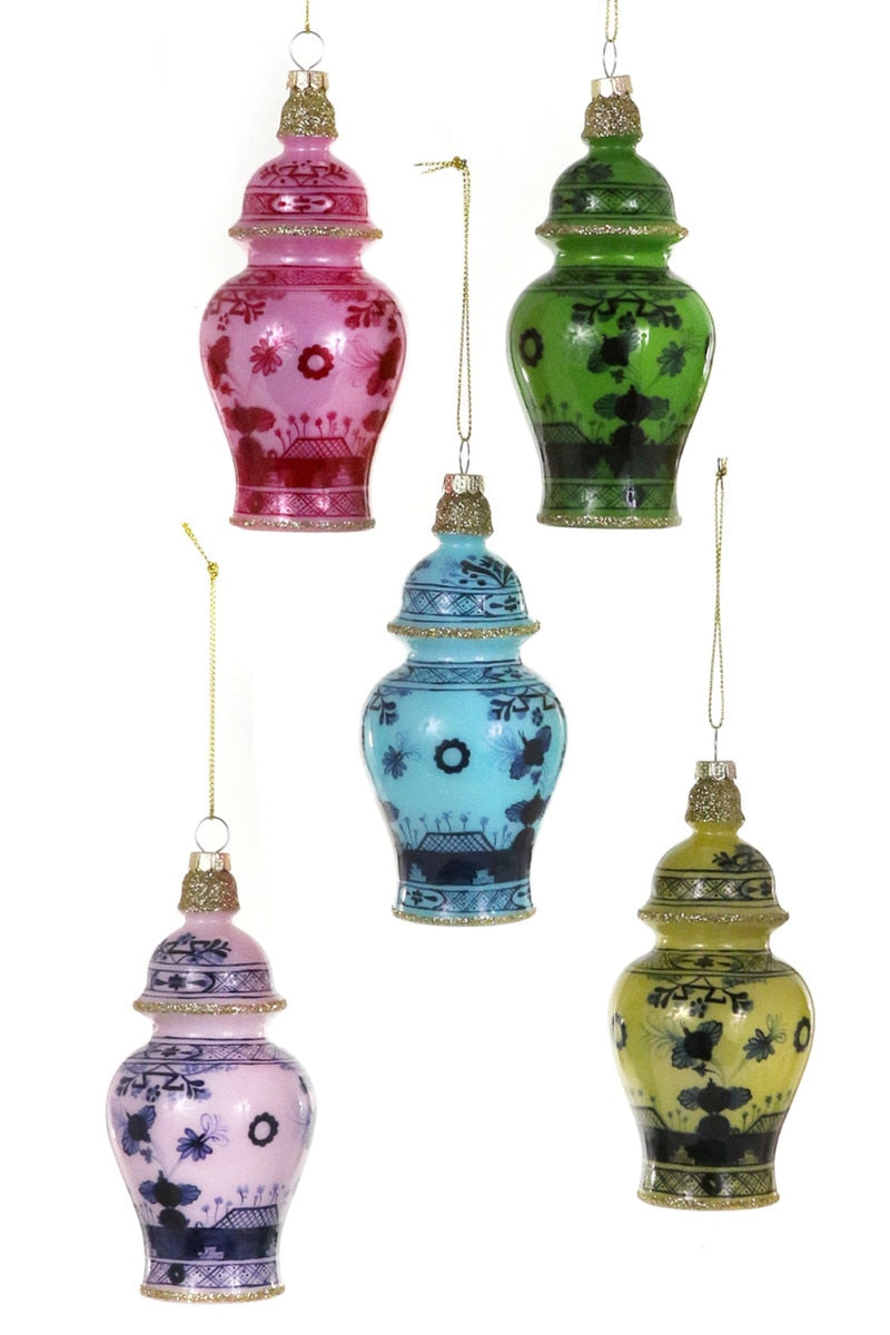 Gilded Urn Ornament (Various Colors)
