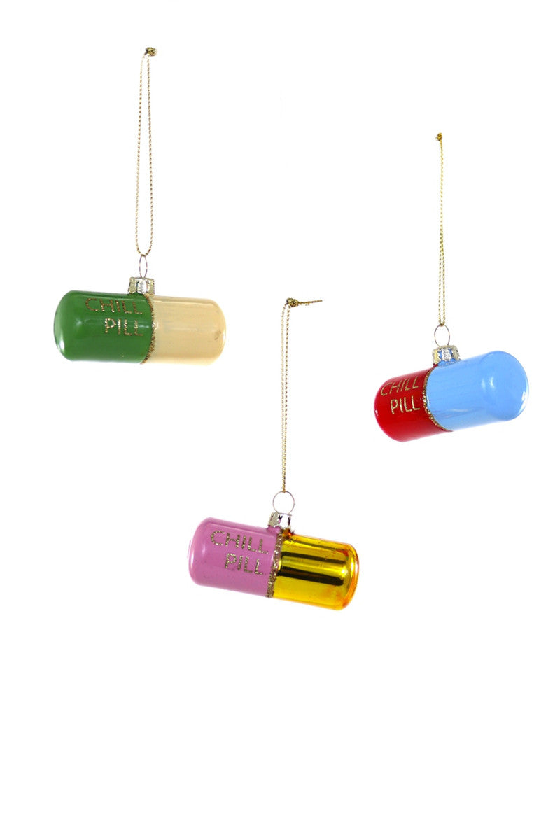 Chill Pill Ornament (Various Colors)