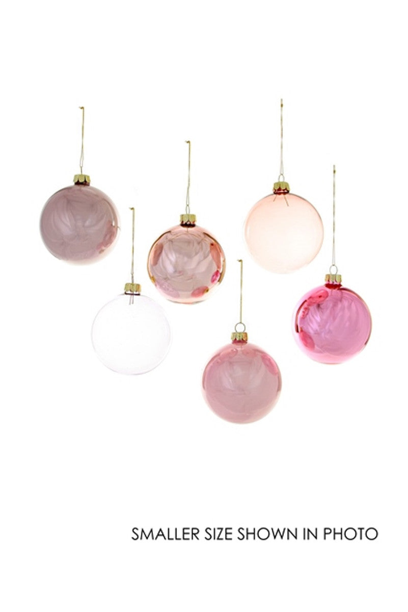 Giant Assorted Rose Ornaments (set of 6)