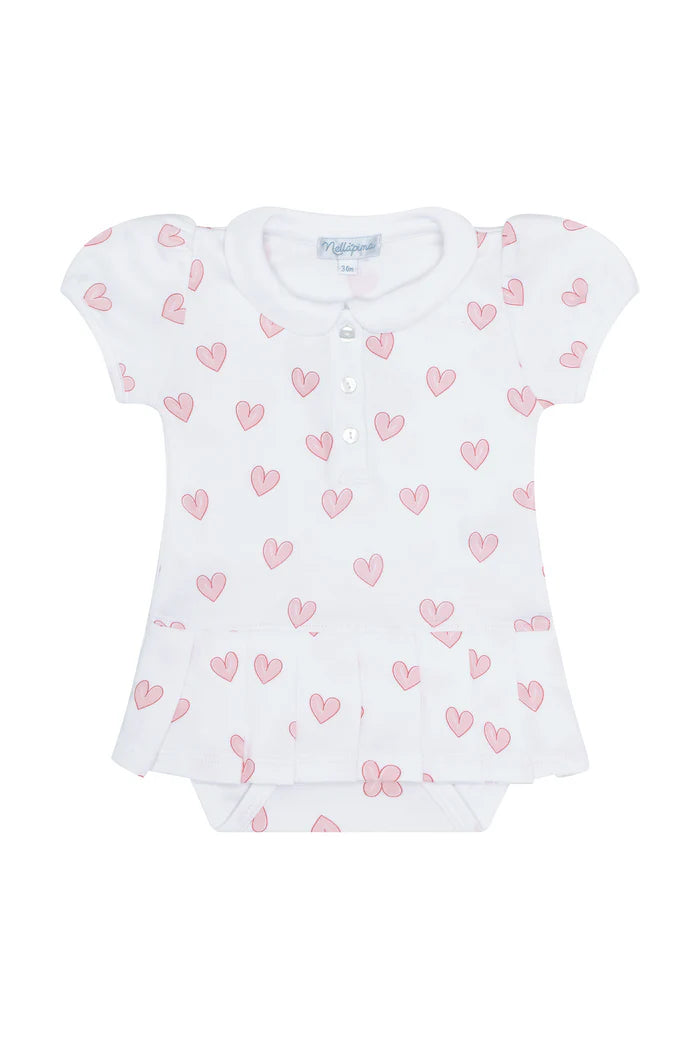 Pink Heart Onesie Dress