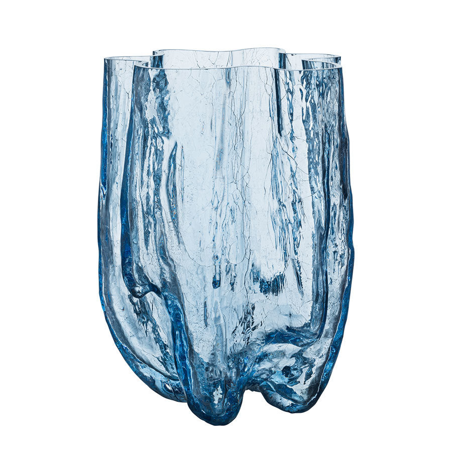 Blue Crackle Vase XL