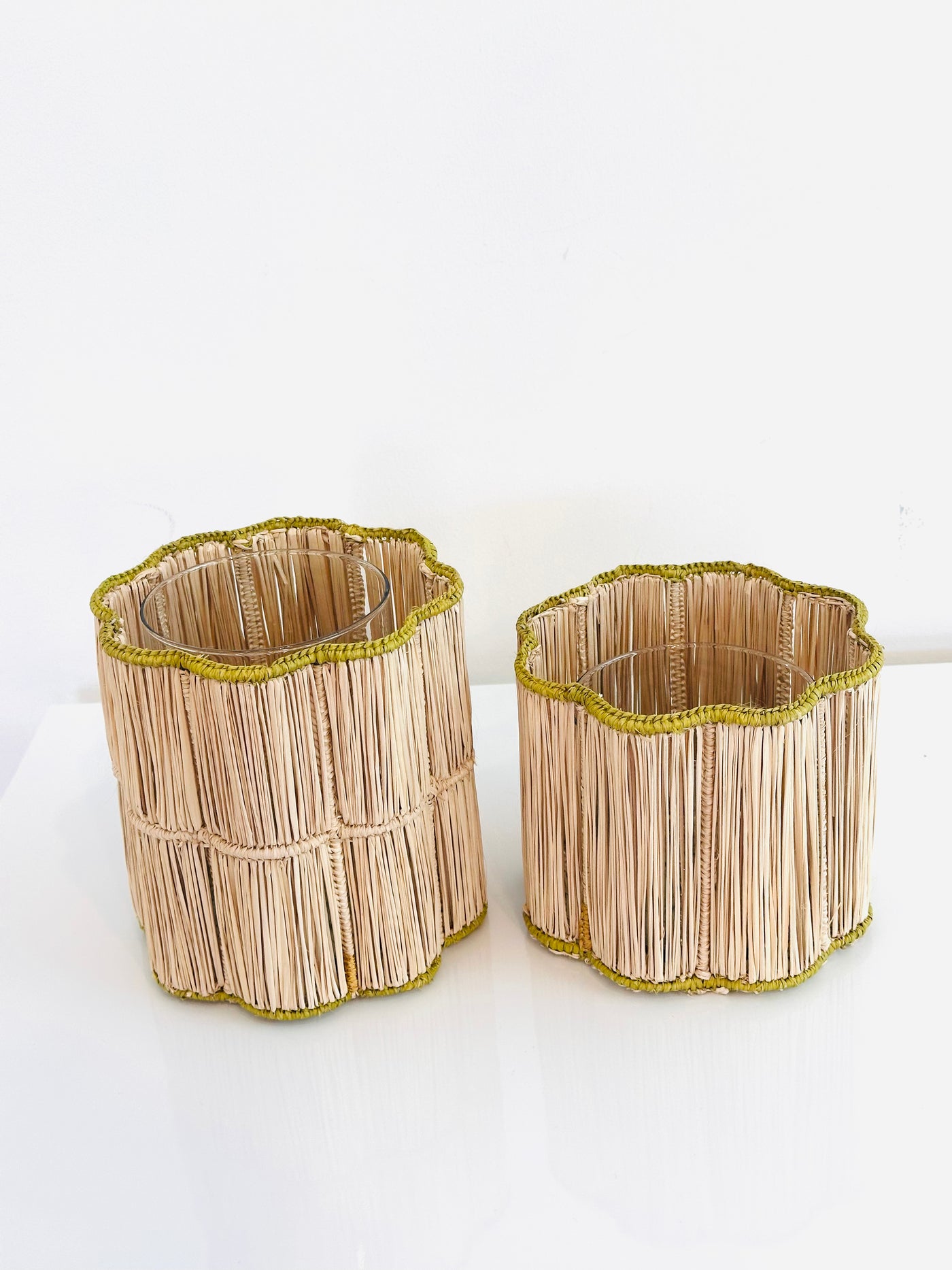 Green Rim Flower Vase