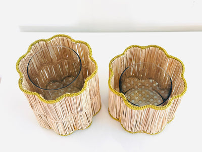 Green Rim Flower Vase